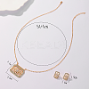 Brass Micro Pave Cubic Zirconia Jewelry Sets for Women HB7005-2-2