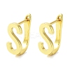 Brass Letter Stud Earrings for Women EJEW-A038-01S-G-1