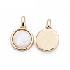 Natural White Shell Mother of Pearl Shell Pendants BSHE-F011-02A-G-2