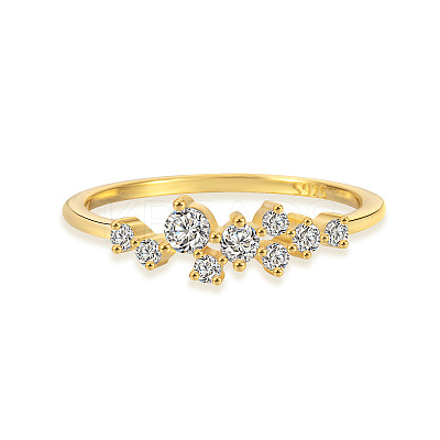 925 Sterling Silver Micro Pave Clear Cubic Zirconia Finger Rings for Women FS-WG88D88-05-1