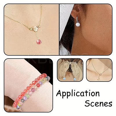 540Pcs 9 Colors Transparent Glass Beads GLAA-YW0004-01-1