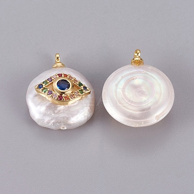Natural Cultured Freshwater Pearl Pendants PEAR-F008-34G-1