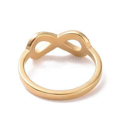 Crystal Rhinestone Infinity Finger Ring RJEW-D120-01G-1