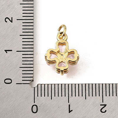 Brass Micro Pave Cubic Zirconia Pendants KK-V008-11G-06-1