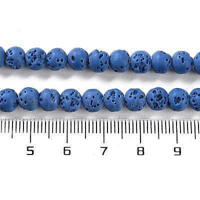 Synthetic Lava Rock Dyed Beads Strands G-H311-08A-09-1