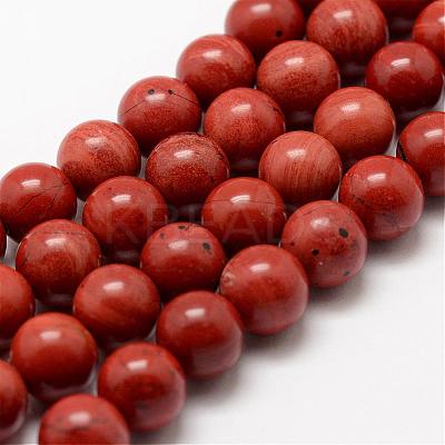 Natural Red Jasper Beads Strands G-E375-10mm-03-1