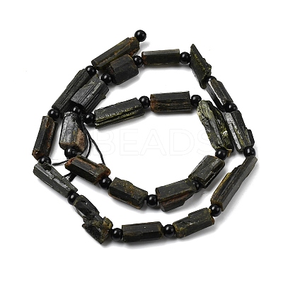 Natural Green Tourmaline Beads Strands G-G344-B01-01-1