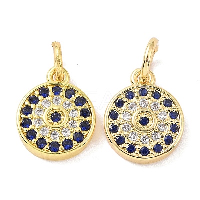 Real 18K Gold Plated Brass Micro Pave Cubic Zirconia Pendants KK-L209-039G-06-1