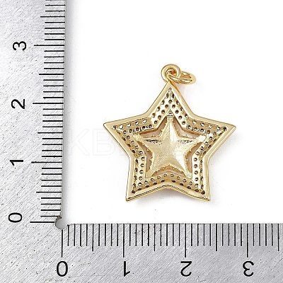 Brass Micro Pave Cubic Zirconia Pendants KK-S528-02G-1