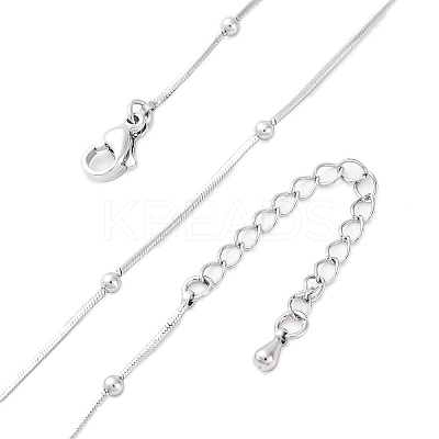 2.5MM Brass Ball Snake Chain Necklaces for Women Men KK-P302-03P-1