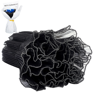 Pleated Gauze Yarn Flower Bouquets Wrapping Packaging DIY-WH0502-63-1