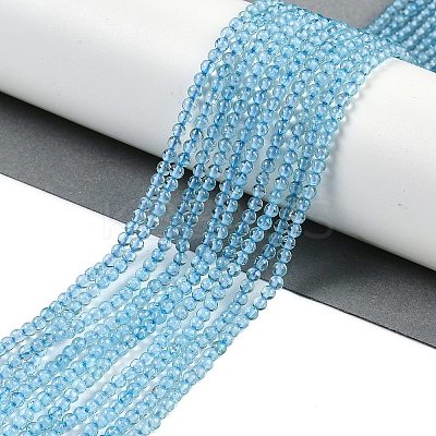 Natural Blue Topaz Beads Strands G-P553-A01-01-1