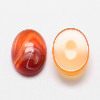Oval Natural Carnelian Cabochons G-K020-25x18mm-05-1