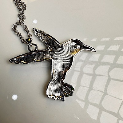 Vintage Alloy Flying Bird Pendant Necklaces for Men Women LS-SG2884-1