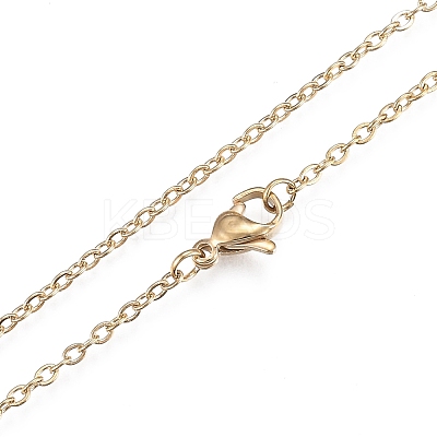 PVD Vacuum Plating 201 Stainless Steel Pendant Necklaces NJEW-H208-01G-1