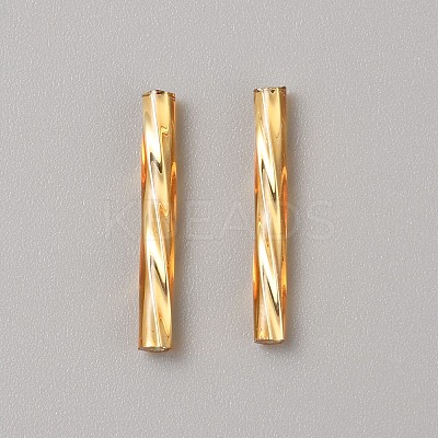 Electroplate Glass Twist Beads EGLA-WH0001-14A-G-1