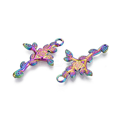Ion Plating(IP) 201 Stainless Steel Pendants STAS-N098-063M-1