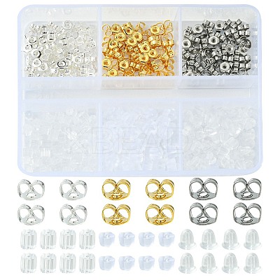 425Pcs 6 Style Iron & 304 Stainless Steel Ear Nuts FIND-FS0001-88-1