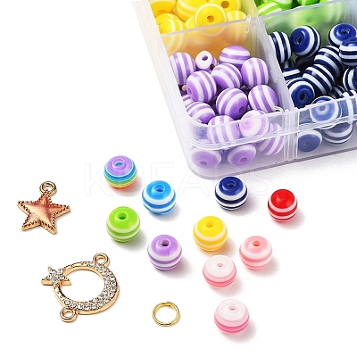 225Pcs Round Resin Beads DIY-YW0002-85-1