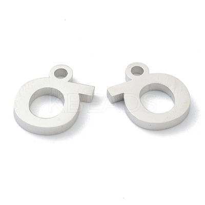 Non-Tarnish 304 Stainless Steel Charms STAS-G244-01S-1