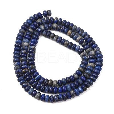Natural Lapis Lazuli Beads Strands G-P354-10-4x2mm-1