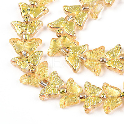 Electroplate Glass Beads Strands EGLA-N012-04M-1