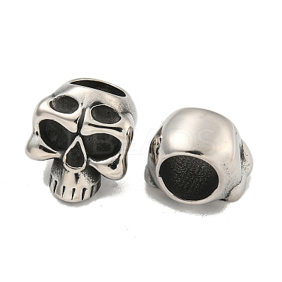 316 Surgical Stainless Steel European Beads STAS-Q326-02AS-02-1