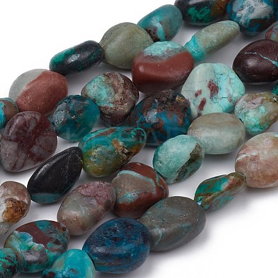 Natural Chrysocolla Beads Strands X-G-L493-61-1