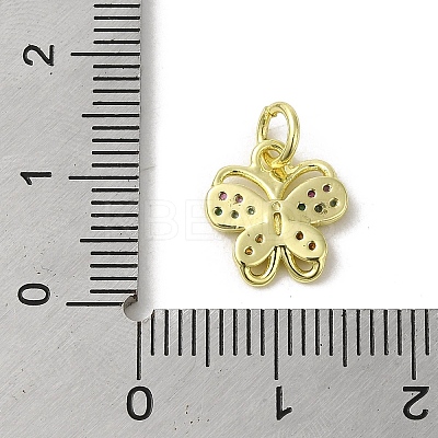 Real 18K Gold Plated Brass Pave Cubic Zirconia Pendants KK-M283-10B-02-1