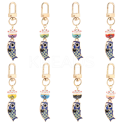1 Set Lucky Cat Porcelain Pendant Decorations KEYC-PH0001-87-1
