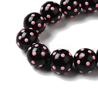 Baking Paint Glass Beads Strands LAMP-K037-10-1