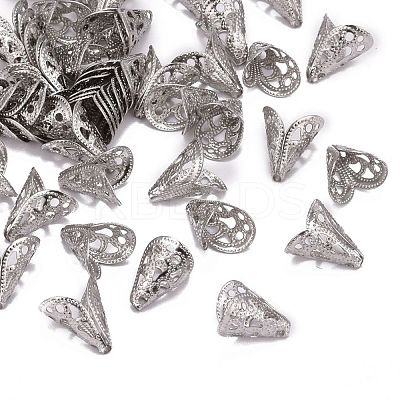 Tarnish Resistant Apetalous 316 Surgical Stainless Steel Cone Bead Caps STAS-M257-02-1