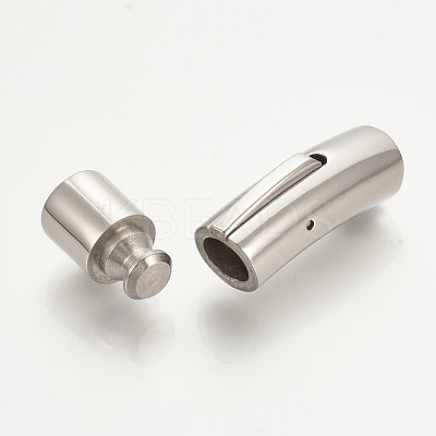 Tarnish Resistant 304 Stainless Steel Bayonet Clasps STAS-S076-96B-1