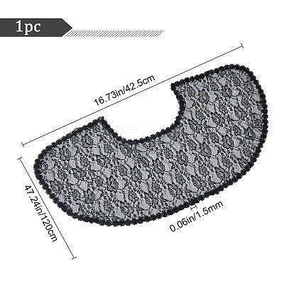 Detachable Polyester Bridal Lace Shawls AJEW-WH0248-14A-1