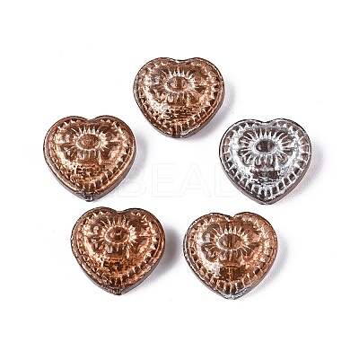 Baking Paint Transparent Glass Beads DGLA-N018-26F-1