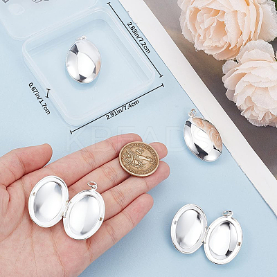 4Pcs Brass Locket Pendants FIND-BBC0015-80-1