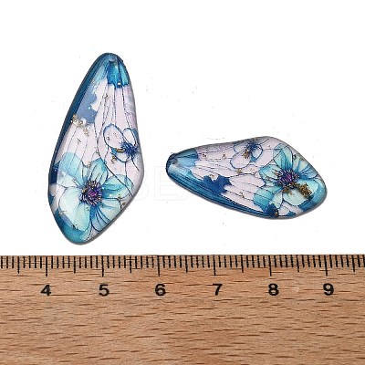 4Pcs Transparent Epoxy Resin Butterfly Wings Pendants RESI-C057-07A-1