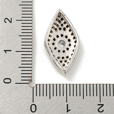 Brass Micro Pave Black Cubic Zirconia Beads KK-G493-10P-02-1