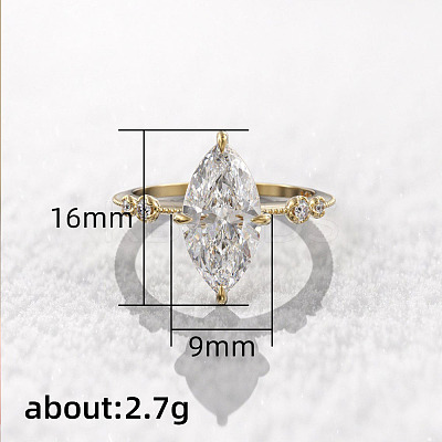 Brass Pave Cubic Zirconia Finger Rings FS-WG1A7FF-08-1