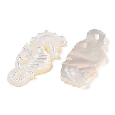 Natural White Shell Carved Pendants SSHEL-C012-05-1