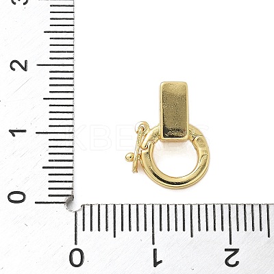 Brass Micro Pave Clear Cubic Zirconia Twister Clasps KK-P293-02B-G-1