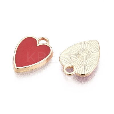 Rack Plating Alloy Enamel Pendants PALLOY-T091-17M-G-1