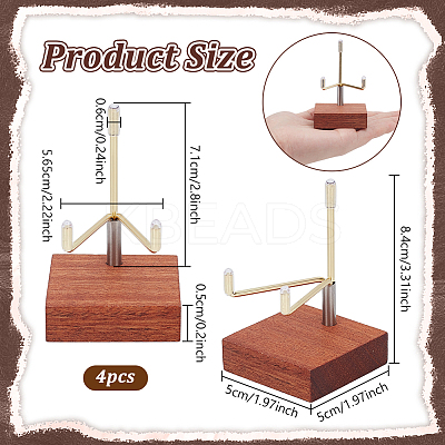 Adjustable Iron Mineral Display Holder with Square Base ODIS-WH0081-03A-1