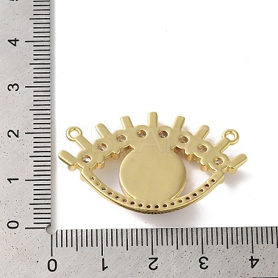 Rack Plating Brass Pave Clear Cubic Zirconia & Glass Pendants KK-G504-23G-01-1