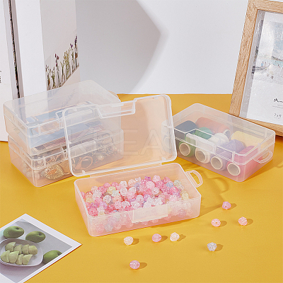 Plastic Bead Containers with Hinged Lid AJEW-WH0479-88A-1