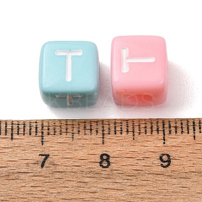 Opaque Acrylic European Beads AC-CBA7A73-01T-1
