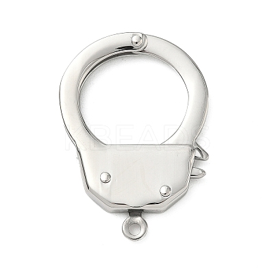Tarnish Resistant 304 Stainless Steel Handcuff Clasps STAS-D009-01-1