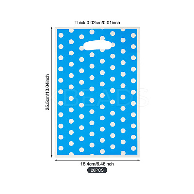 Polka Dot PET Plastic Packing Bags with Die Cut Hole Handle ABAG-TADJ0002-001H-1