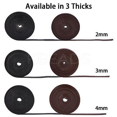 Flat Cowhide Leather Cord WL-GF0001-10D-02-1