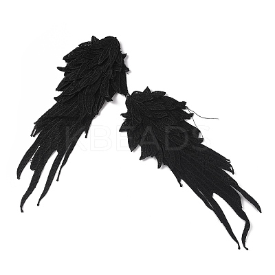 Angel Wing Polyester Embroidery Lace Appliques DIY-WH0034-42A-1